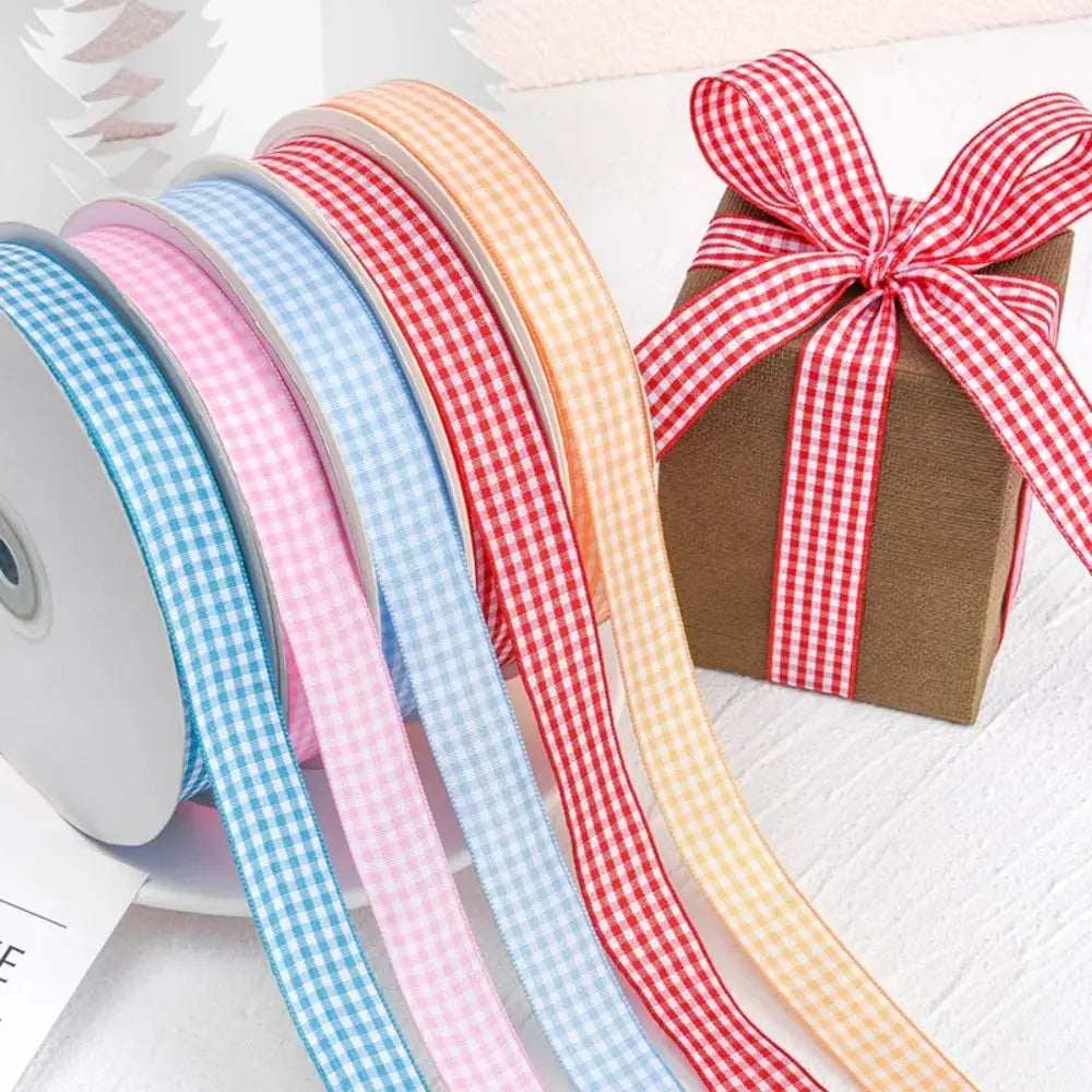 50 Yard Plaid Satin Ribbon Roll 2CM – Gift Wrapping & Weddings