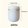 Mini Desktop Trash Can with Lid Garbage Waste Bin Organizer Bedroom Office Desk Storage Box Made Durable Plastic Home Supplies Oasis Select White