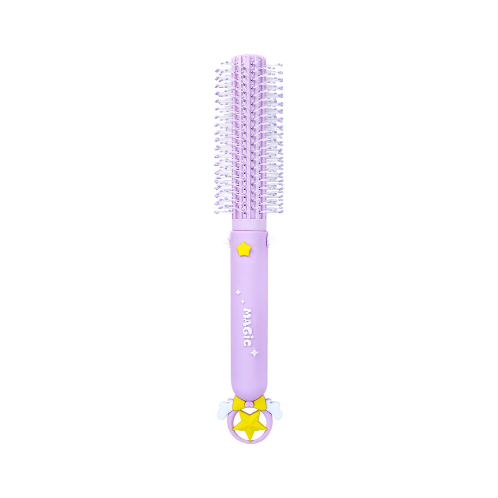 Magic Round Hair Brush – Thermal Curling & Blow Dry Tool Round Hair Brush Oasis Select MJ116-Purple