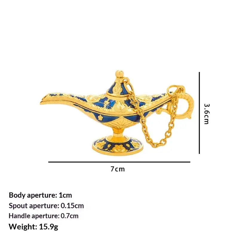 Vintage Aladdin Lamp Miniature Statue | Wedding & Home Decor Miniature Decorative Statue Oasis Select Blue