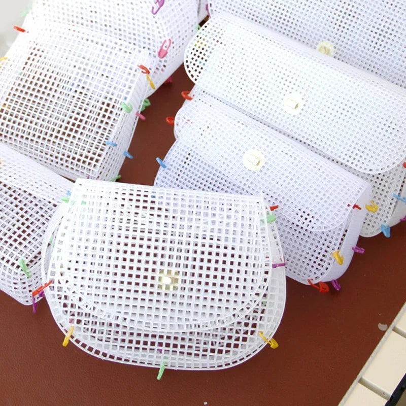 Auxiliary Weaving Plastic Mesh Kit Weaving Shoulder Bag Plastic Mesh Cloth Sewing Weaving Material For DIY Making Weaving Bag Oasis Select