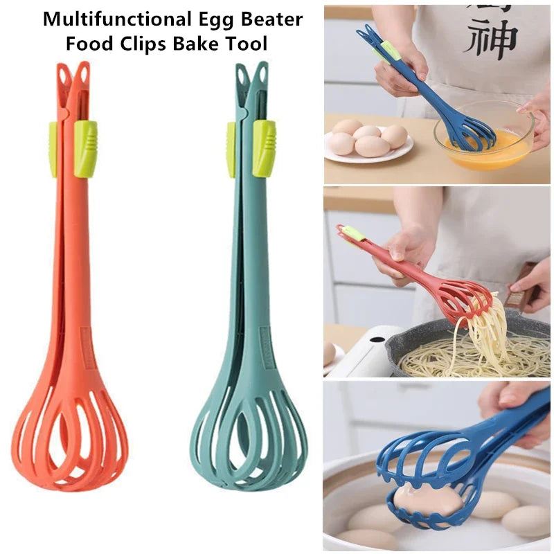 Multifunctional Egg Beater Whisk Milk Pasta Tongs Food Clips Mixer Manual Stirrer Kitchen Cream Bake Tool Kitchen Accessories Oasis Select