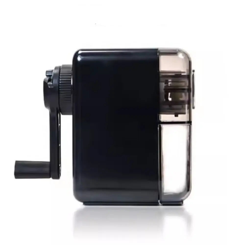 Manual Hand Crank Pencil Sharpener Transparent/Black for Children Artists Art Special Student Creative Office School Stationery Oasis Select