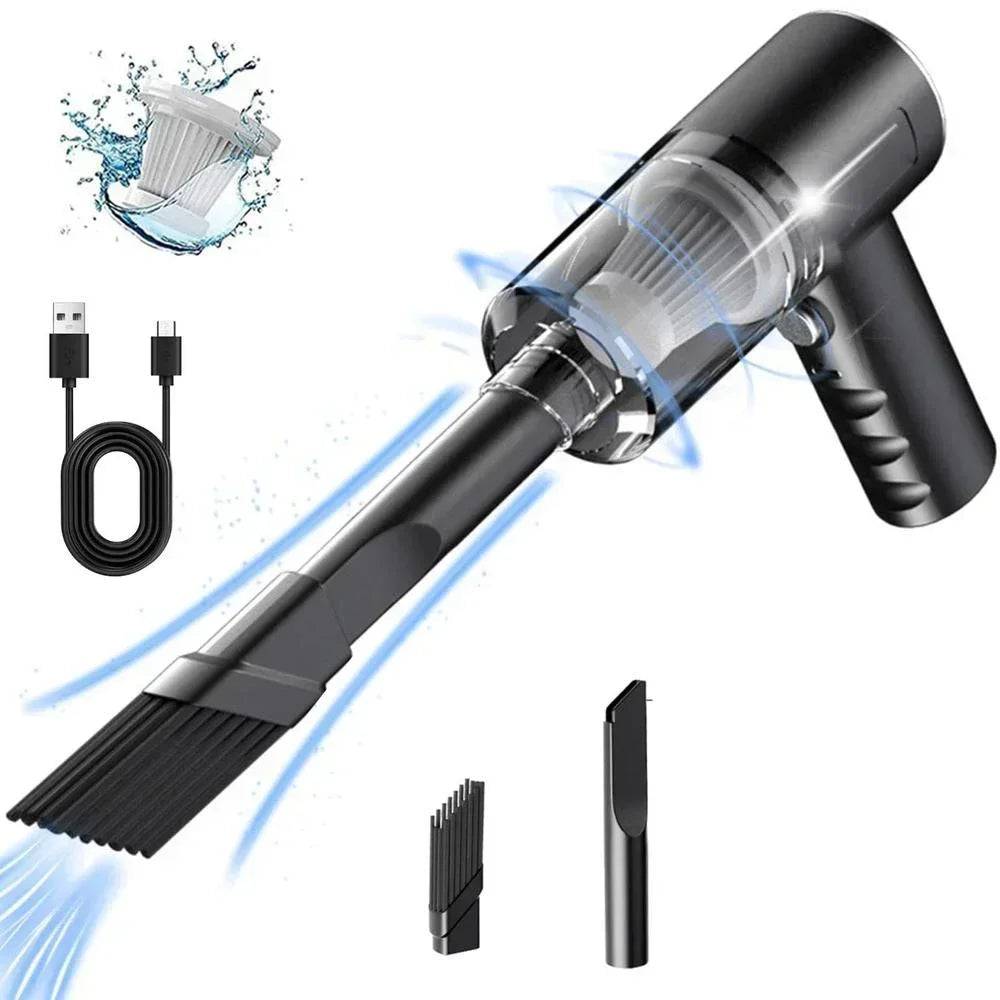 1pc Wireless Vacuum Cleaner Dual Use for Home and Car 120W High Power Powerful Vacuum Cleaner Black Oasis Select