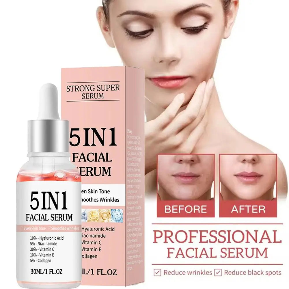 5-in-1 Face Serum – Vitamin C, Niacinamide & Hyaluronic Acid