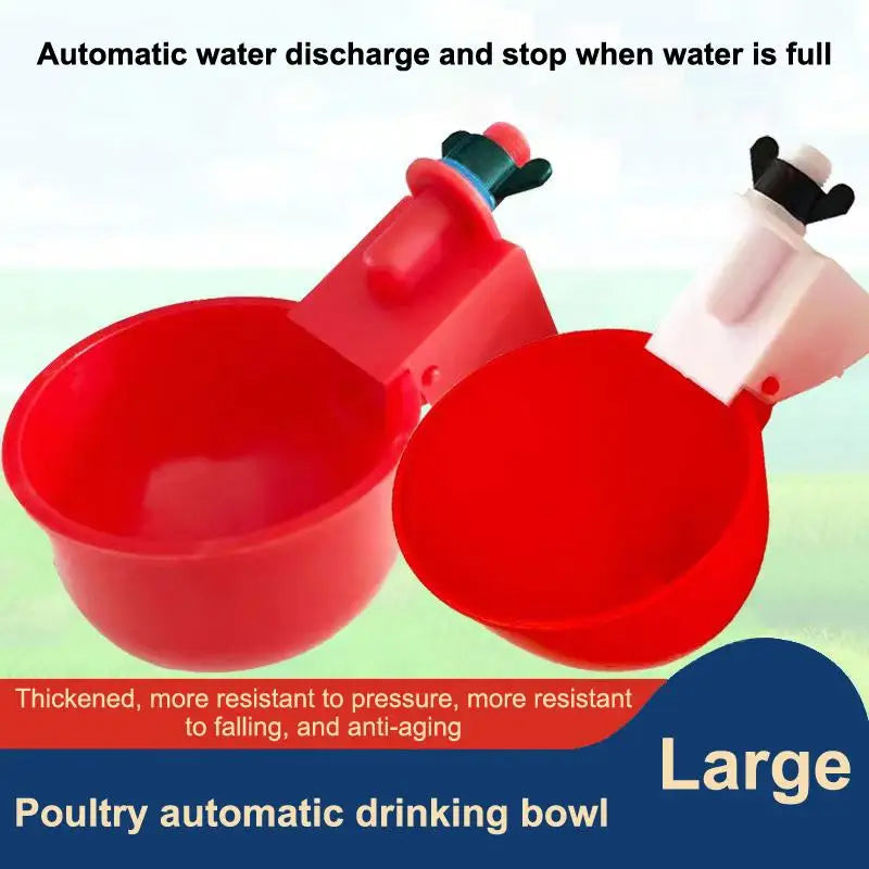 5-Pack Automatic Chicken Waterer Cups | Poultry Drinker Bowls