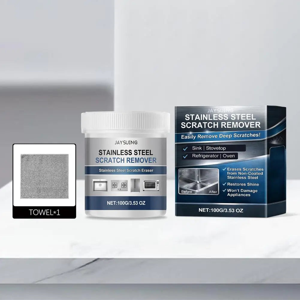 Stainless Steel Scratch Remover Quickly Removes Rust Effectively Cleans Stains Long Lasting Shine Builder Metal Polishing Creams Oasis Select