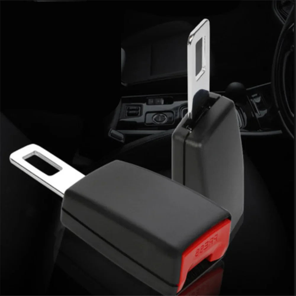 2-Pack Universal Car Seat Belt Extender Clip | Stainless Steel