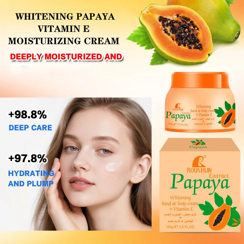 ROUSHUN Papaya Facial Moisturizing Cream – Unisex Daily Care