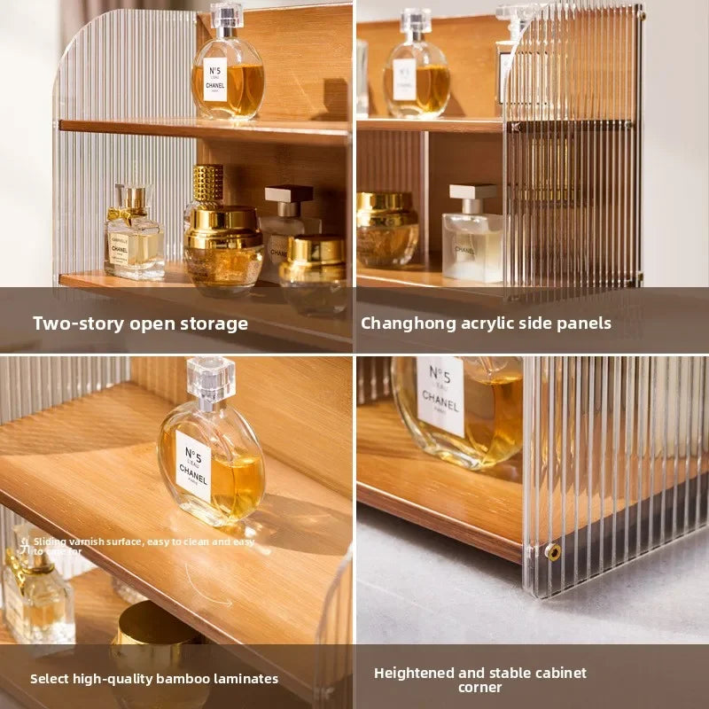 Multi-functional Cosmetics Storage Box Dresser Shelf Skin Care Products Perfume Shelf Desktop Premium Acrylic Storage Shelf Oasis Select