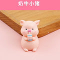 Cute Cartoon Pink Pig Figurine Miniaturas Ornament Resin Piggy Statue Collection Toy Fairy Garden Mini Miniatures Oasis Select B