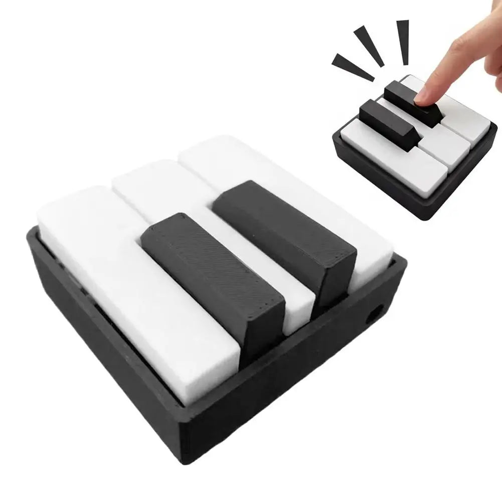 Piano Keyboard Clicker Fidget Toy 3D Printed Stress Relief Figurine Desktop Decompression Gadget for Office Gift Oasis Select 5.8x5.8