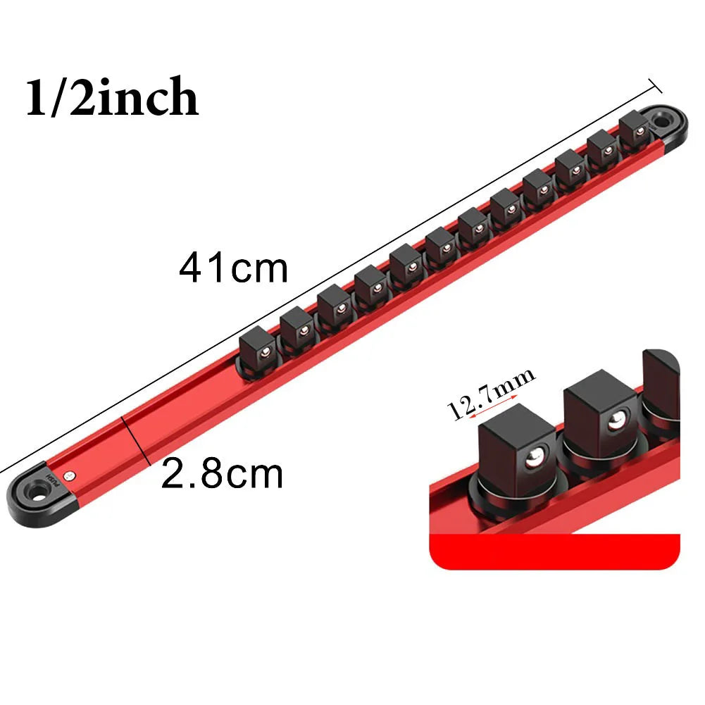 360° Swivel Magnetic Socket Organizer – 1/4, 3/8 & 1/2 Inch Socket Rail Organizer Oasis Select 12.7mm