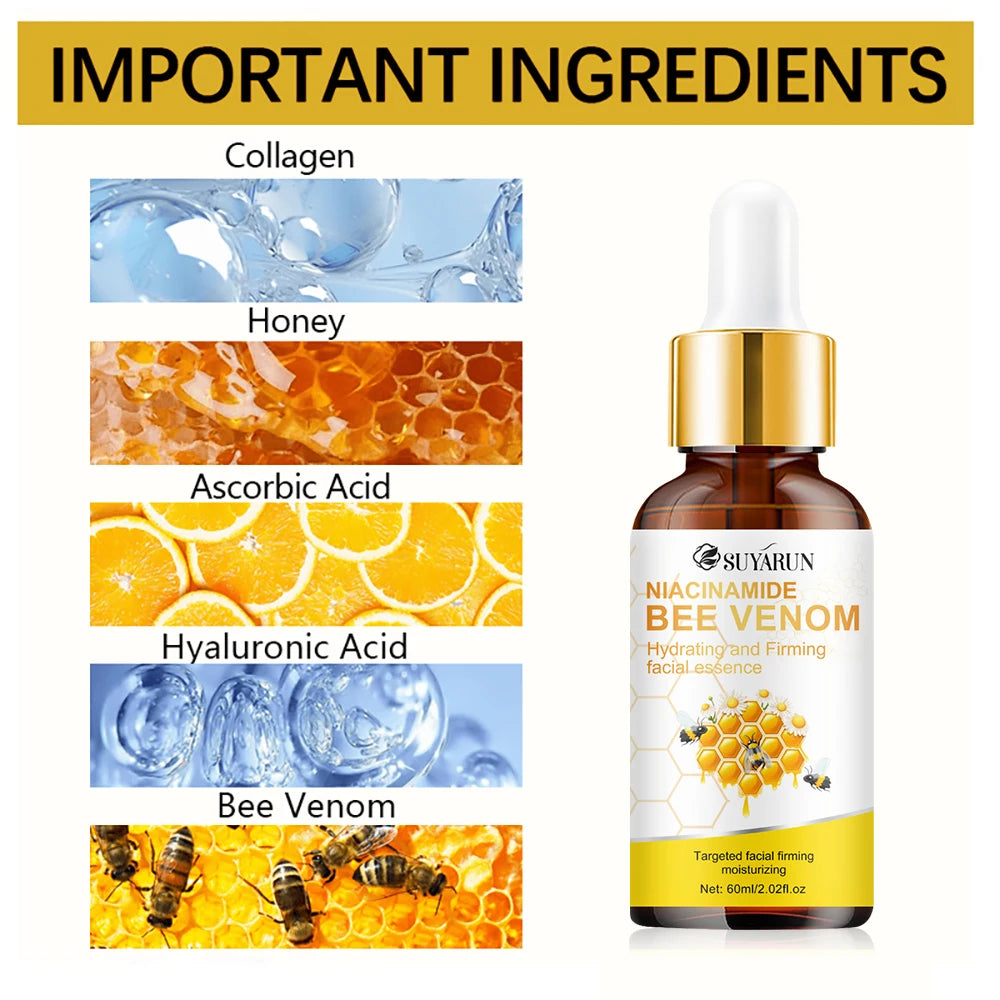 SUYARUN Niacinamide & Bee Venom Face Serum – Brightening Anti-Aging Face Serum Oasis Select