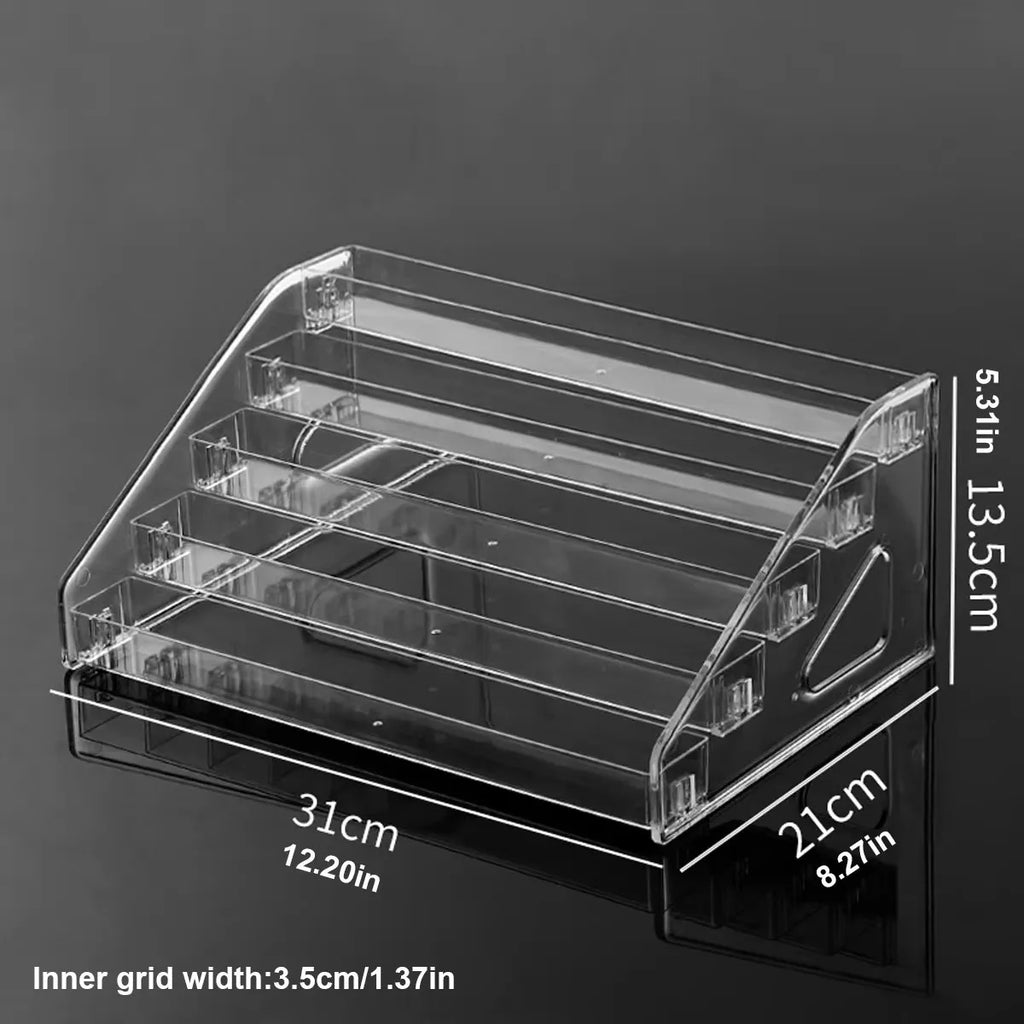 1pc Acrylic multilayer ladder transparent perfume display shelf Cosmetics store display shelf is suitable for lipstick organizer Oasis Select 5layer