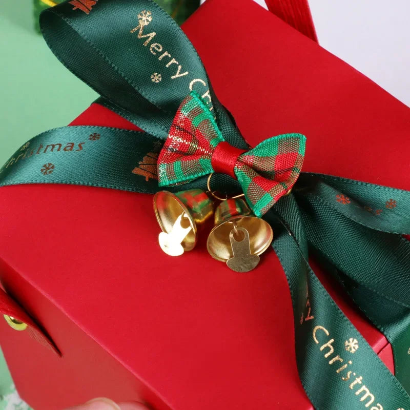 Christmas Apple Box Christmas Eve Gift Ribbon Fruit Box Gift Wrap Christmas Apple Box Noel Decoration 2022 Santa Stocking Oasis Select