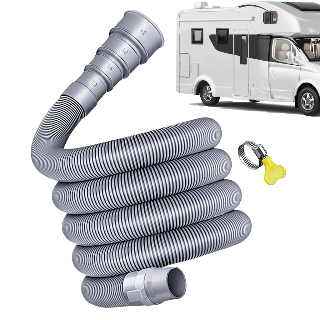 Foldable Caravan Sewer Plumbing Kit with Adjustable Adapter and Clamp Leak-Proof RV Hose Flexible drain hose for motorhomes Oasis Select