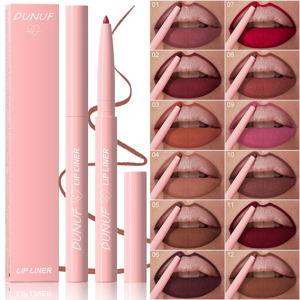1 PCS Matte Velvet Lipliner | Lipstick Waterproof Long-lasting Non-stick Cup High Pigment Multifunctional Bright Red Nude Y2K Oasis Select