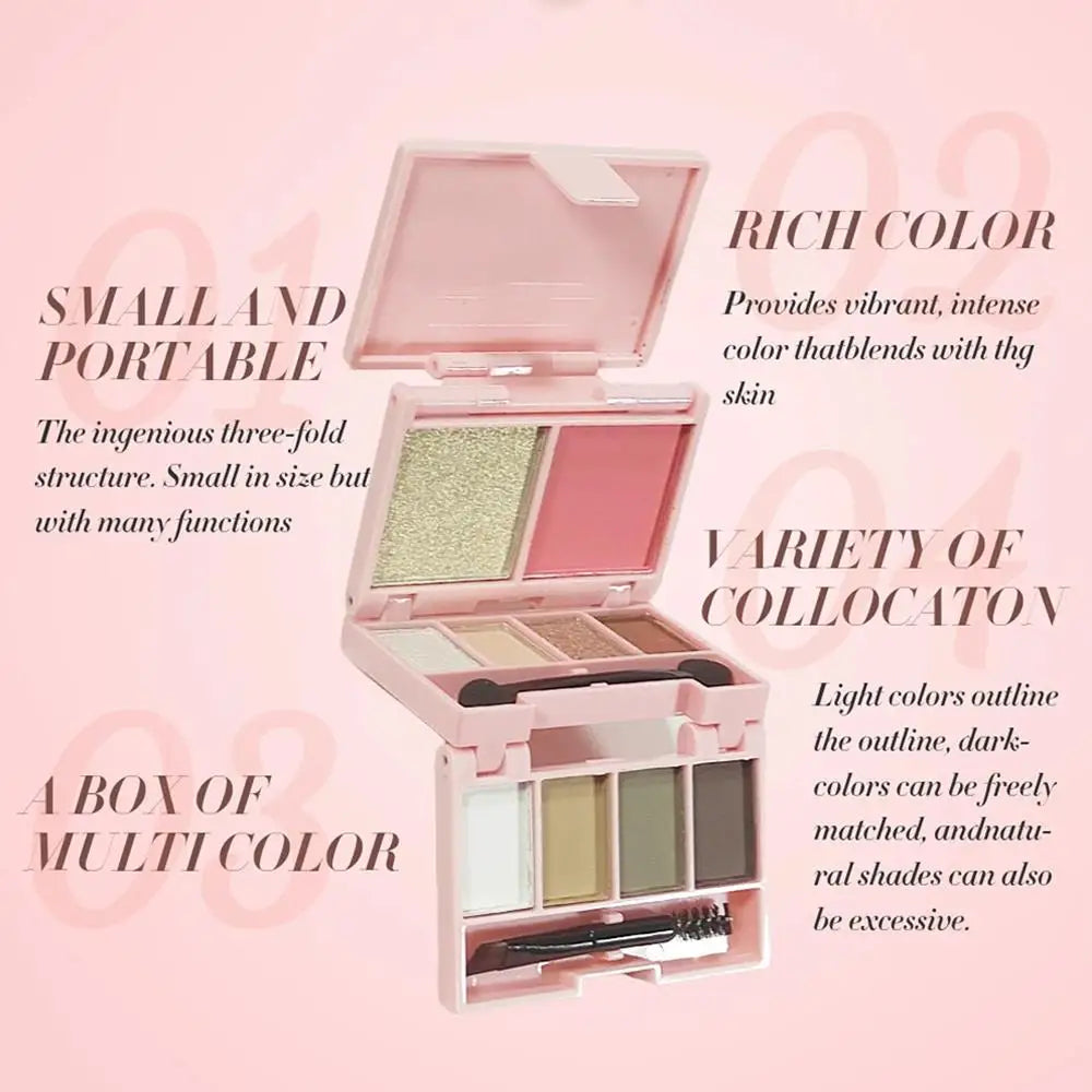 SAM SUGAR 10-Color Eyeshadow Blush Highlight Contour Palette