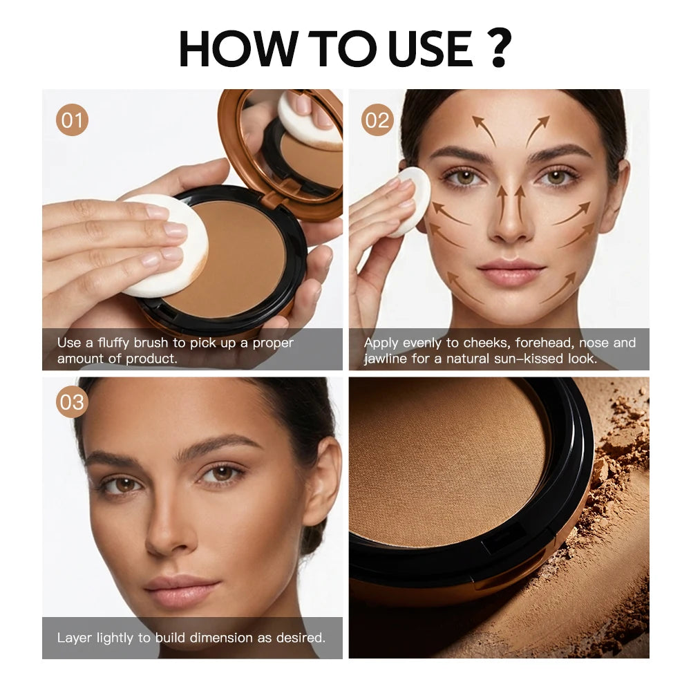 Long Lasting Compact Powder Waterproof Sweatproof Soft Matte Oil Control Setting Powder Face Makeup Cosmetic Oasis Select