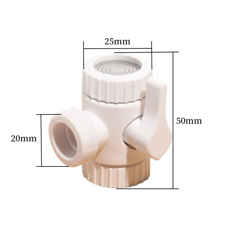 1PCS Switch Faucet Adapter Kitchen Sink Splitter Diverter Valve Water Tap Connector for Toilet Bidet Shower Bathroom Accessories Oasis Select white