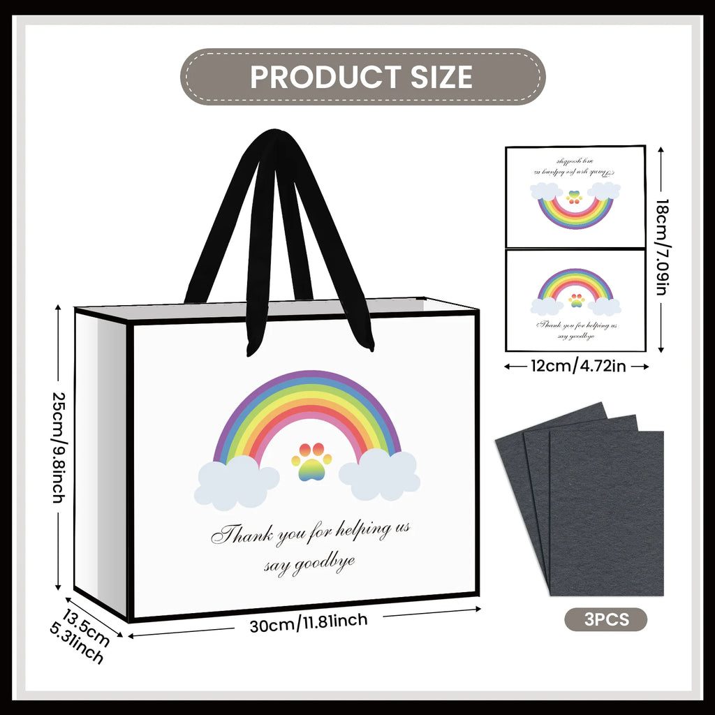 Dog Memorial Gift Bag Set with Card & Tissue Paper