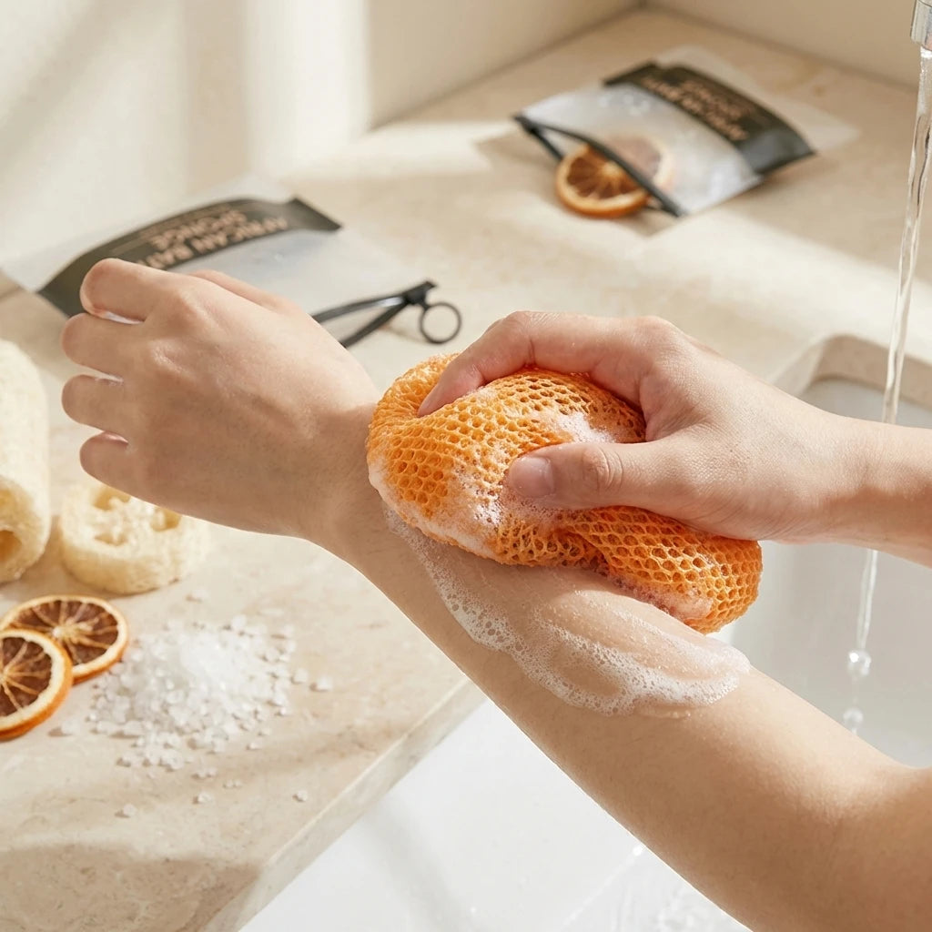 Exfoliating Back Scrub Bath Towel – Remove Dead Skin Exfoliating Bath Towel Oasis Select
