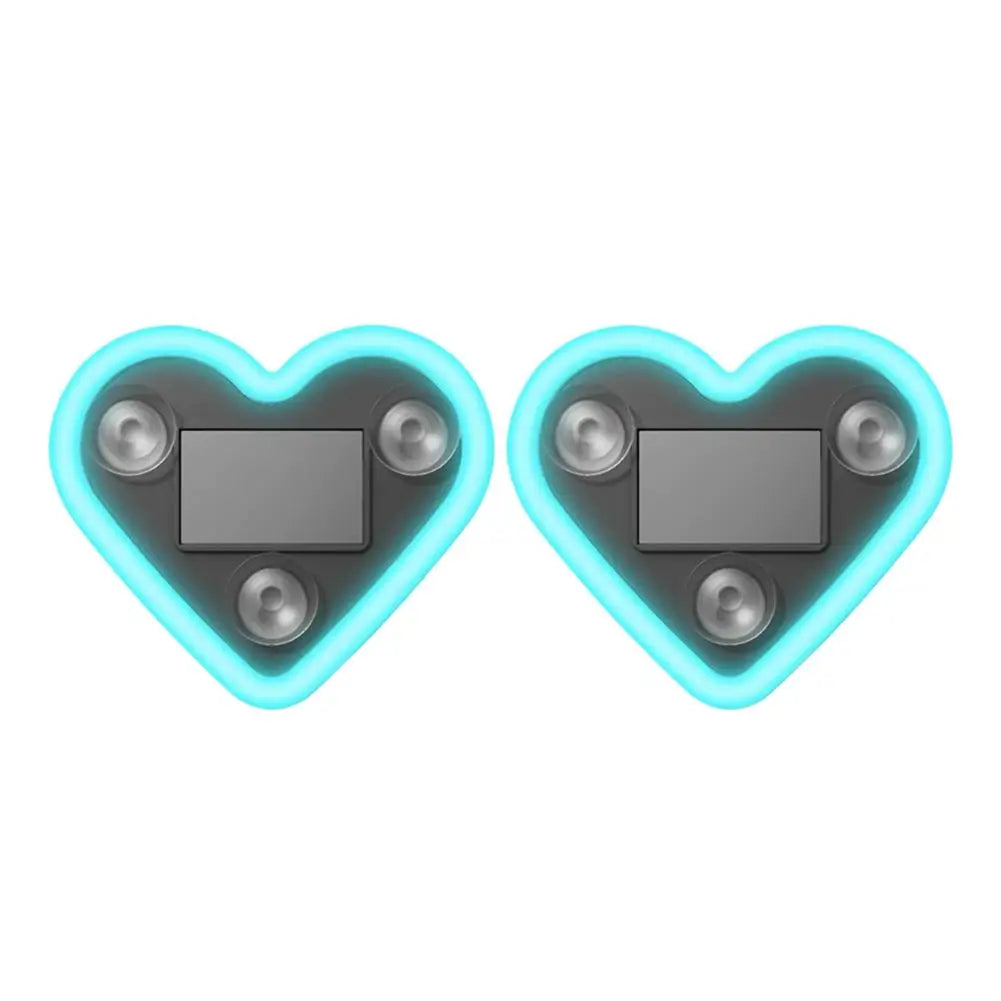 New car solar triangle window heart-shaped light emitting heart-shaped atmosphere light interior wiring free LED atmosphere lamp Oasis Select green blue 2pcs