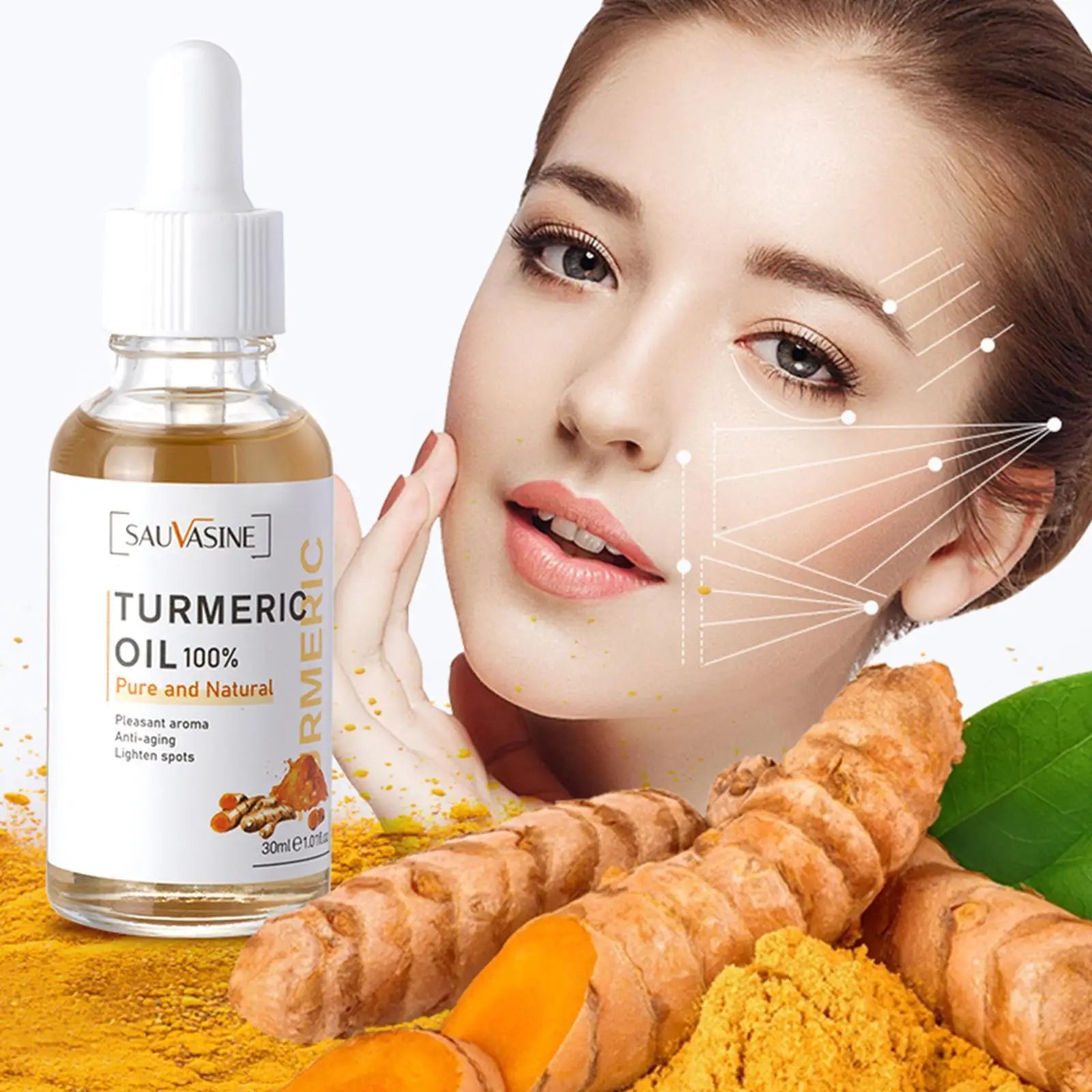 5-Piece Turmeric Skincare Set – Serum, Cream, Soap & Oil Skincare Gift Set Oasis Select
