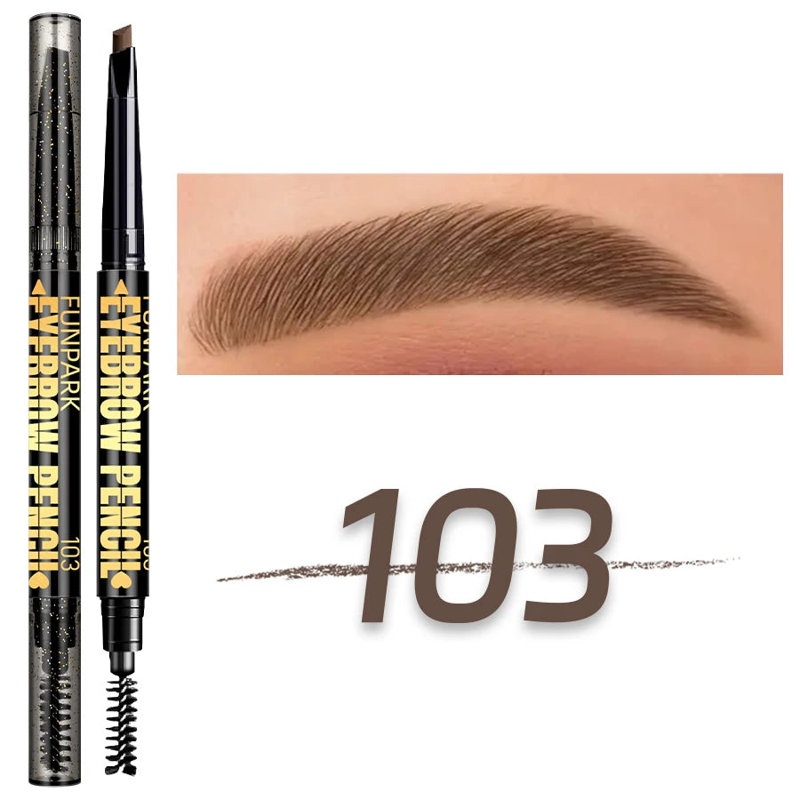 FUNPARK Waterproof Double-Head Eyebrow Pencil – 5 Colors