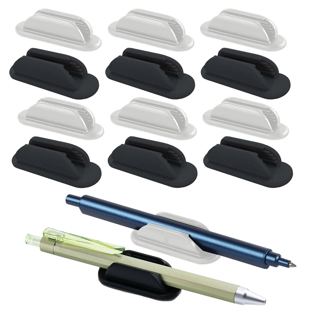 2/4 PCS Adhesive Silicone Pen Holder Desk & Wall No-Drill Flexible Pencil Fixator Space-Saving Organizer, Home Office Classroom Oasis Select