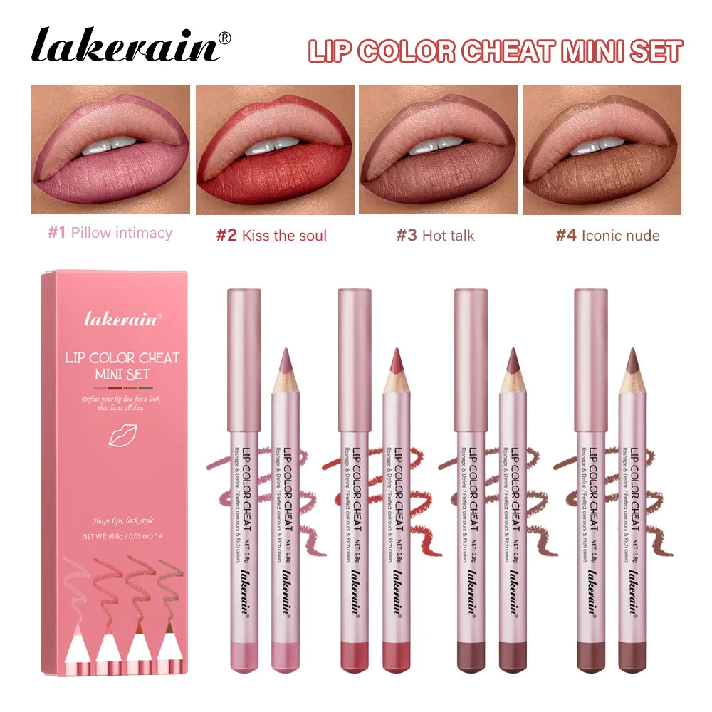 Matte Lip Pencil Waterproof Contour Brown Lip Liner Stain Hot Waterproof for Lips Permanent Lips Profiler Long Lasting Lipsticks Oasis Select
