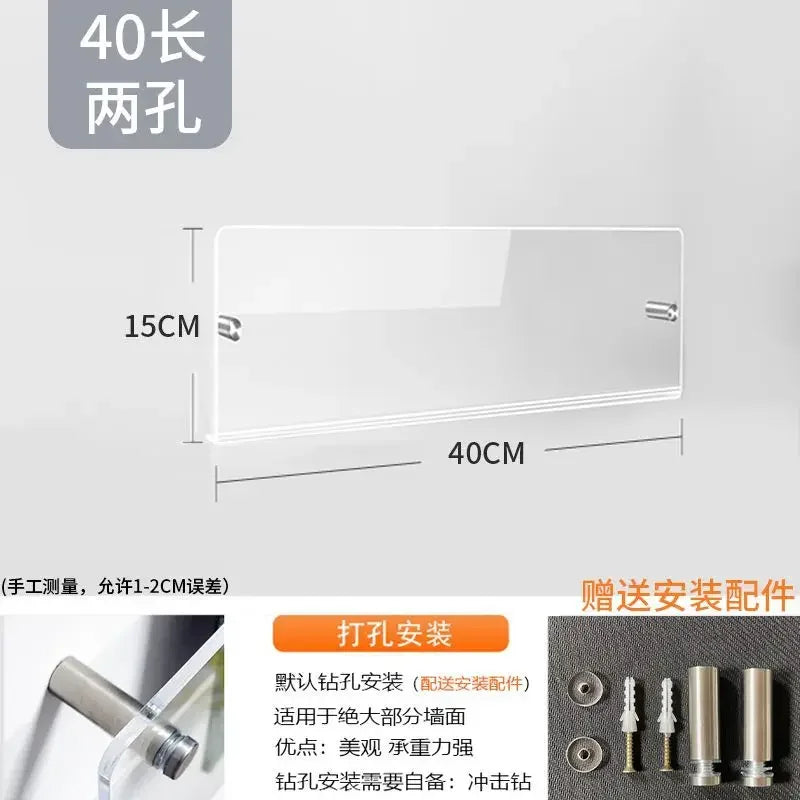Acrylic Wall Mounted Shelf – Books, Magazines & Cosmetics Rack