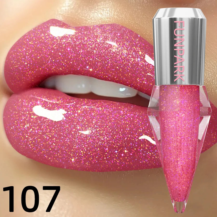 FUNPARK 8-Color Glitter Shimmer Lip Gloss | Diamond Lipstick