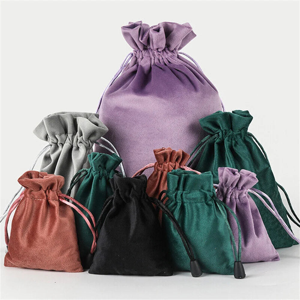 1 Pcs 6 Sizes Bags Linen Drawstring Gift Bag Pouches Cloth Christmas Bag Jewelry Bag Drawstring Pouches Large Velvet Bags Oasis Select