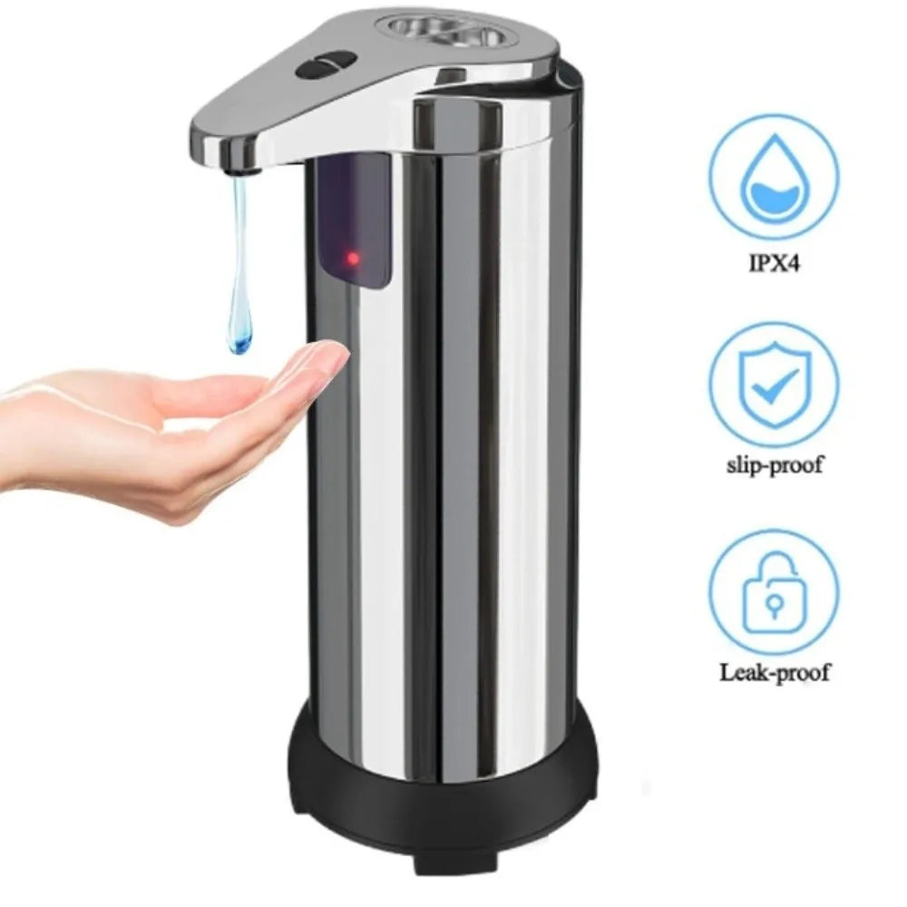 New Stainless Steel Automatic Soap Dispenser Waterproof Electric Touchless Soap Dispenser Foam Soap Machine Bathroom Oasis Select