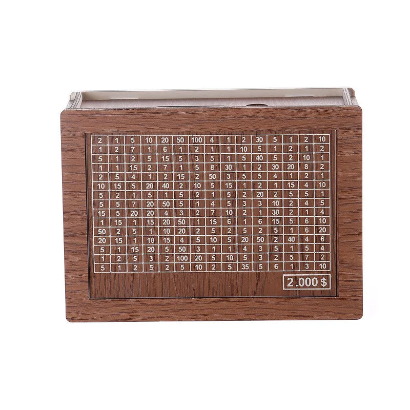 Wooden Money Box with Counter | Vintage Palace-Style Transparent Piggy Bank for Savings Oasis Select 2000 dollar