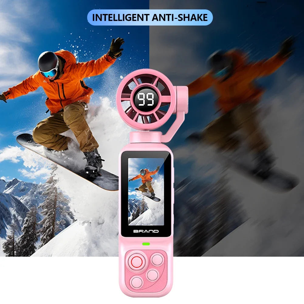 1080p Pocket Vlog Camera – 180° Rotatable Lens & Cooling Fan