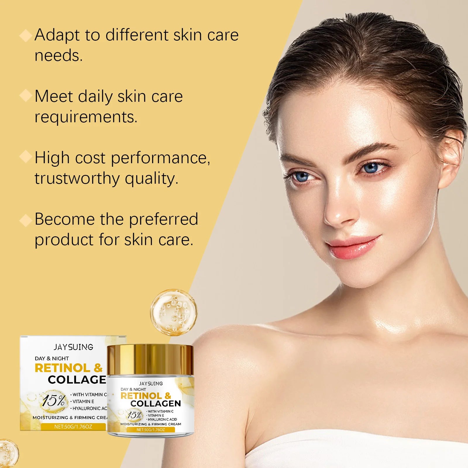 Jaysuing Collagen Face Cream – Anti-Aging & Moisturizing 50g Facial Moisturizer Cream Oasis Select