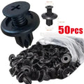 10/30/80pcs Plastic Rivets Fasteners Screw Car Bumper Fender Black Rivet Car Fastener Clips for Toyota Focus Kia Nissan Yamaha Oasis Select 50pcs