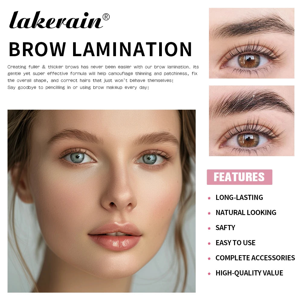 Lakerain Eyebrow Perm Set Long Lasting Natural Effects Make Fuller & Thicker Eyebrow Portable Smaller Packaging For Beginners Oasis Select