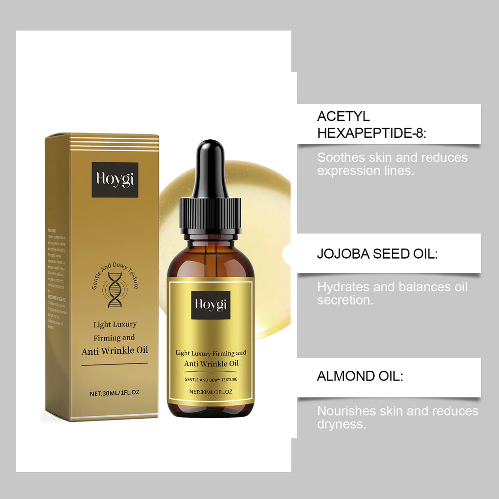 Firming Facial Care Oil Lifting Anti Wrinkle Lightens Lines Tightens Skin Nourishing Smoothing Soften Brightening Face Serum Oasis Select