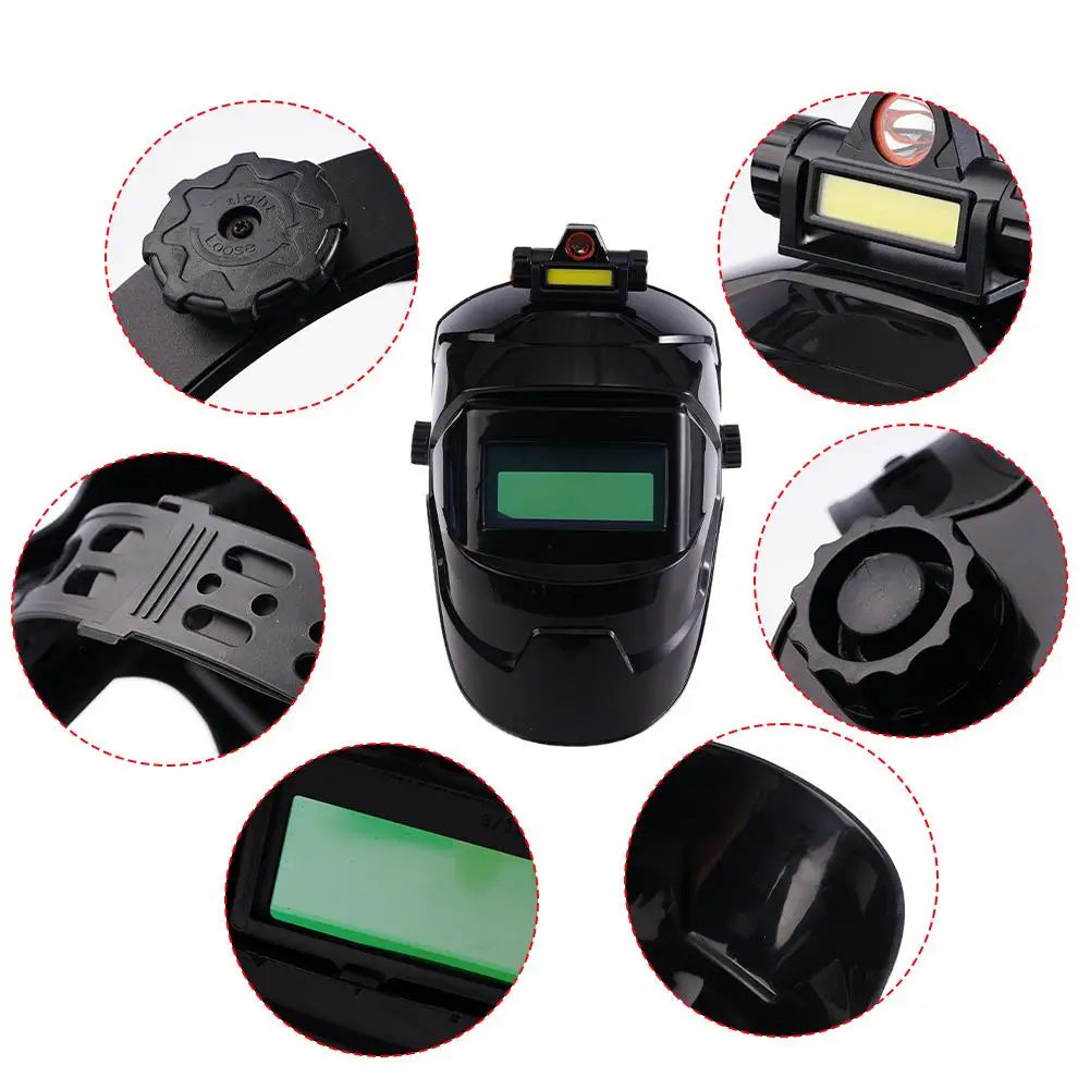 Auto Darkening Welding Helmet with LED Headlight | Solar Powered Welding Helmet Oasis Select