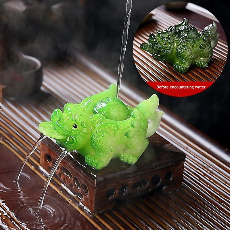 1PC Boutique Tea Pet Water-spraying Pixiu Tea Pet Ornament Handmade Tea Ceremony Tea Game Financial Tea Table Gift Oasis Select C