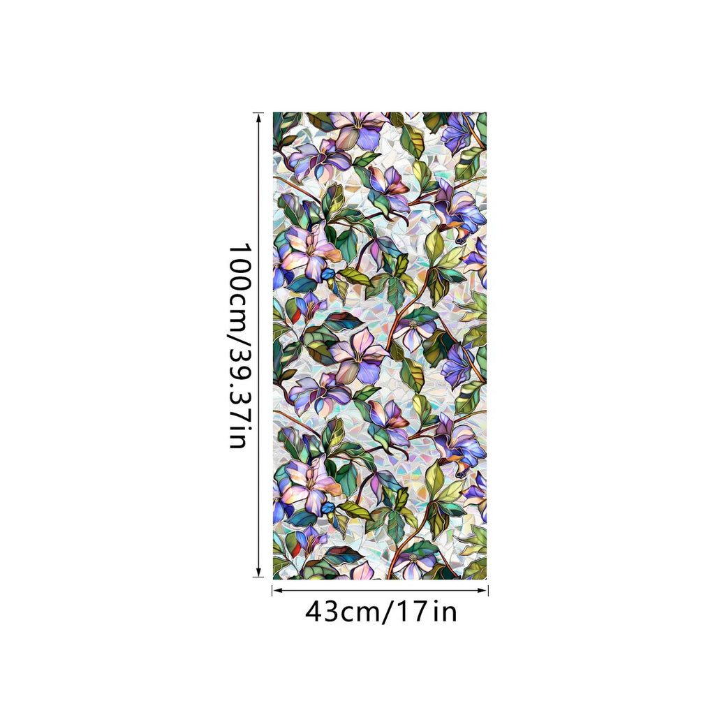 Double-sided Colored Electrostatic Glass Tape Bird Repellent and Anti-collision Tape PVC Colored Window Film Oasis Select XCBL045 43cmx100cm