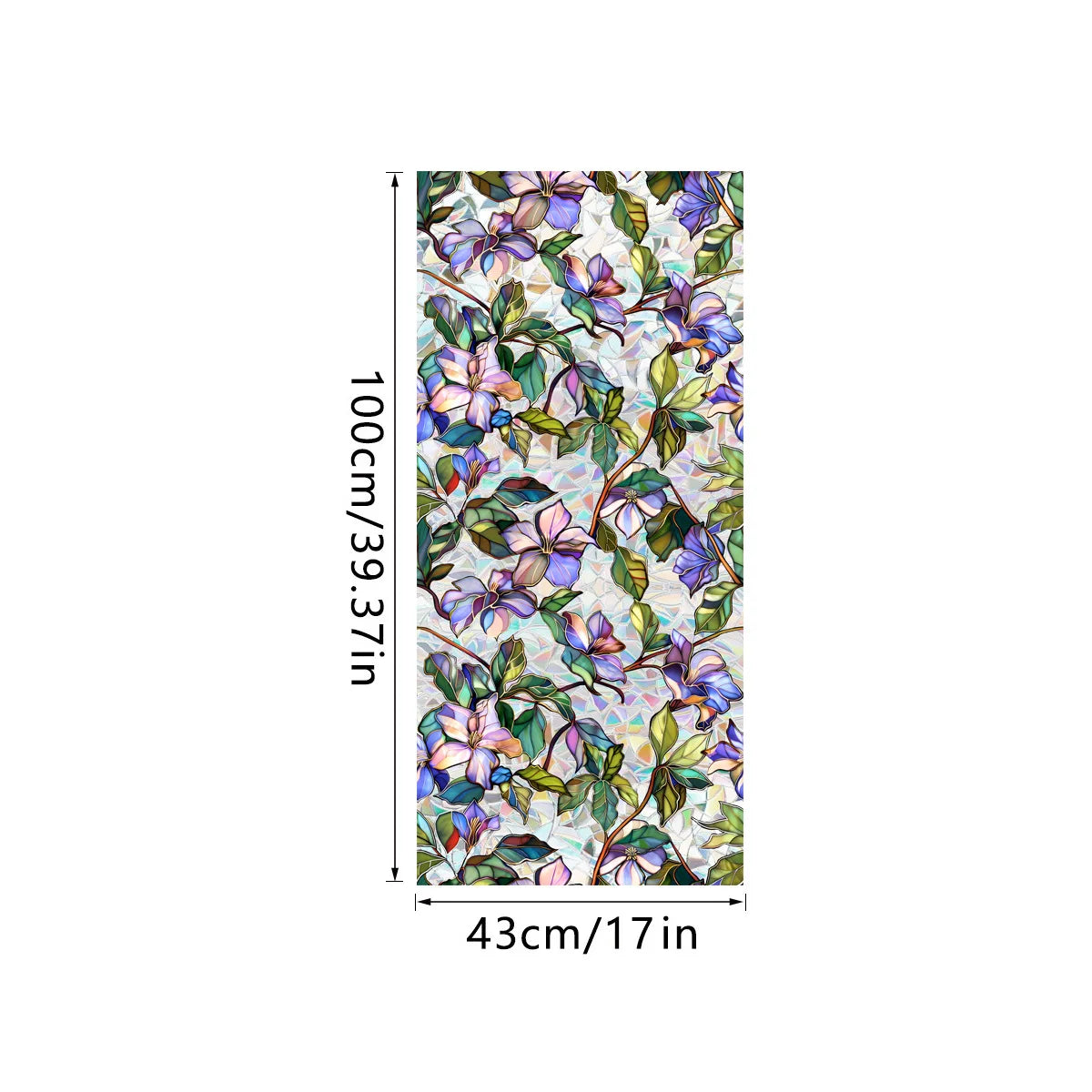 Double-sided Colored Electrostatic Glass Tape Bird Repellent and Anti-collision Tape PVC Colored Window Film Oasis Select XCBL045 43cmx100cm