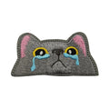 Cute Lovely Black Cat Patch – Peeping & Crying Cat Embroidered Patch Kitten Iron-on Sew For Clothing, Bags, Accessories Oasis Select F