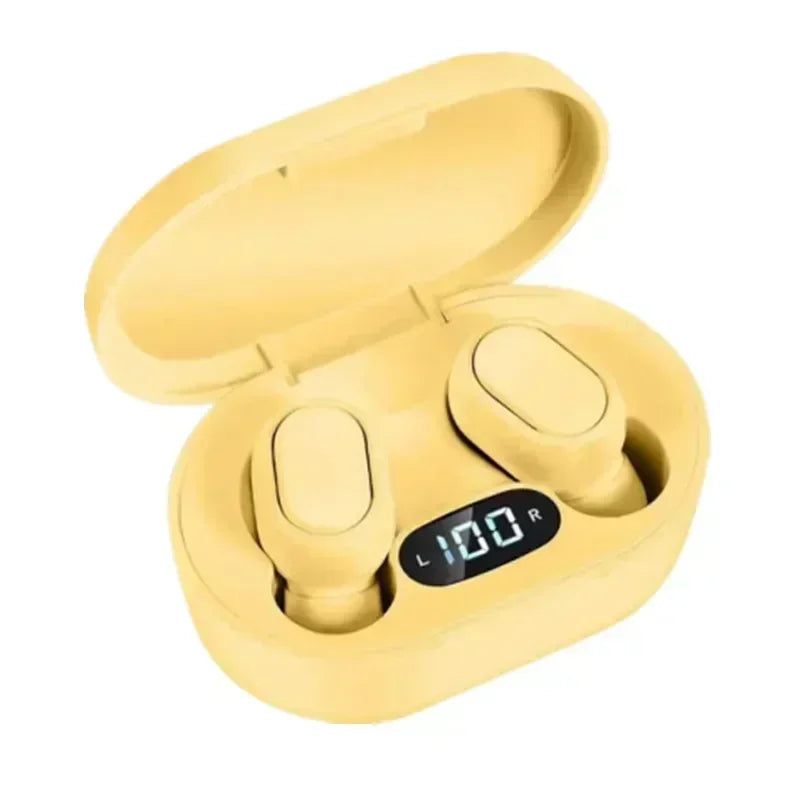 E7s Tws Gaming Headset Bluetooth Earphones Earbuds Blutooth Earphone Wireless Hearing Aids Sport EarBuds Hifi headphones Oasis Select Yellow