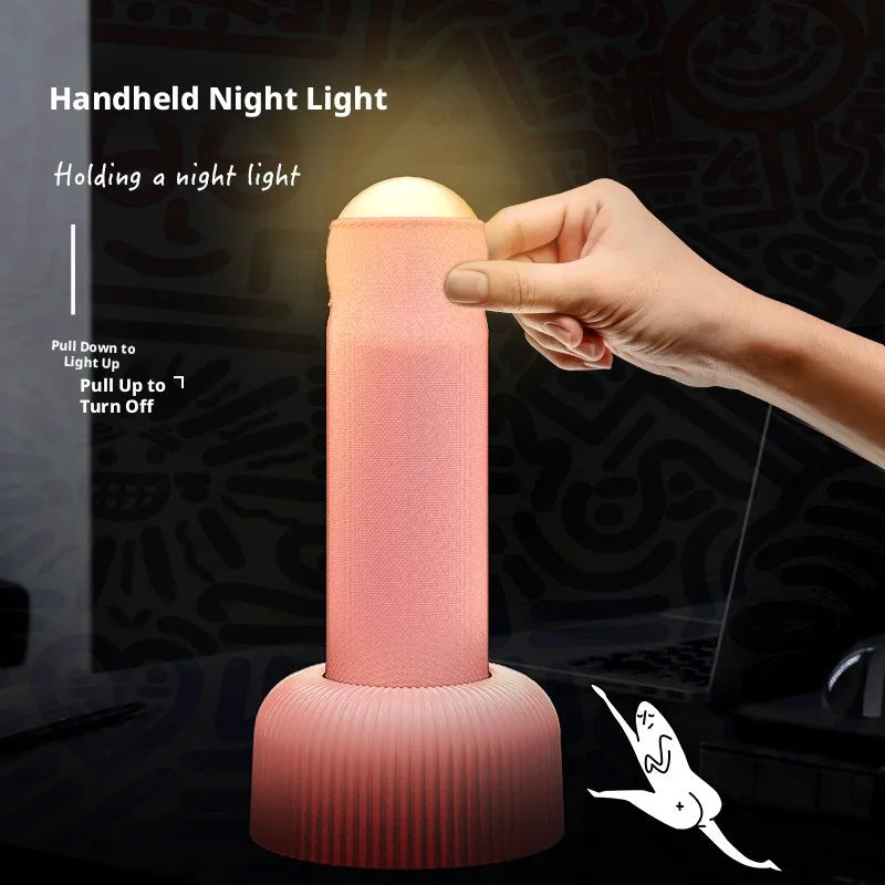 Handheld Night Light Rechargeable Led Bedroom Sleep Light Long-Lasting Desktop Atmosphere Lamp Funny Creative Birthday Gift Oasis Select