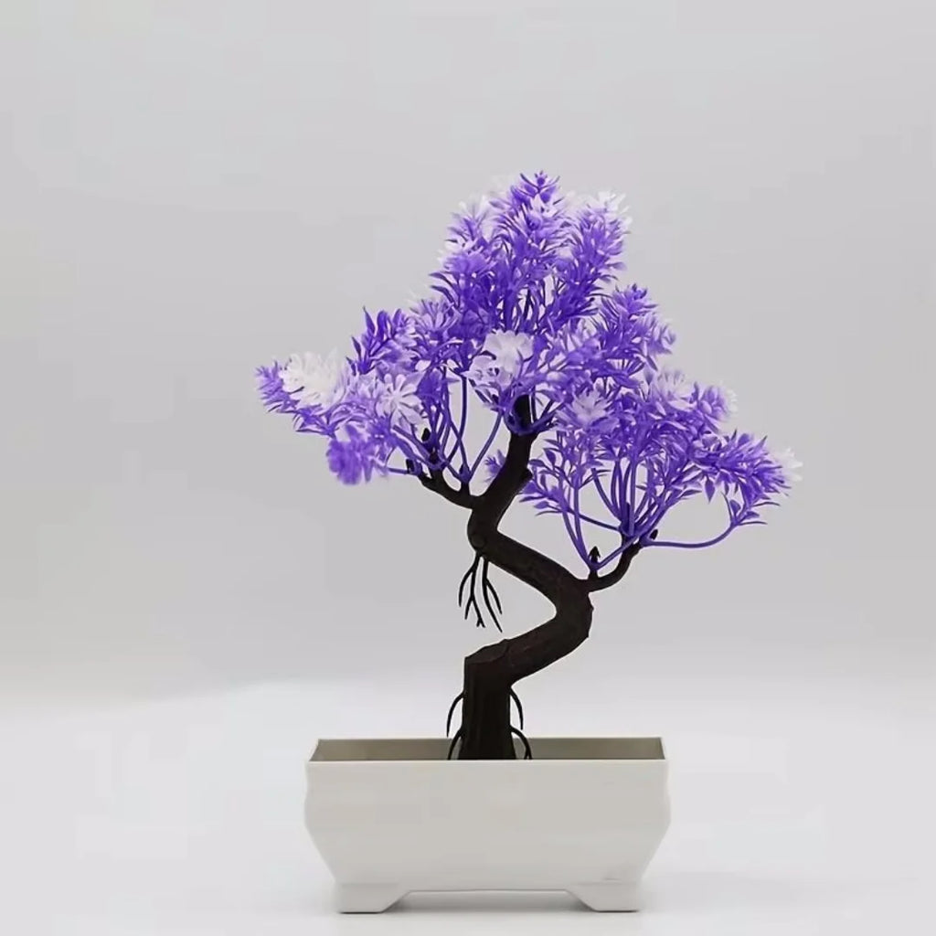 Artificial Bonsai Tree Potted Plant | Fake Décor for Home & Office Artificial Potted Plant Oasis Select purple